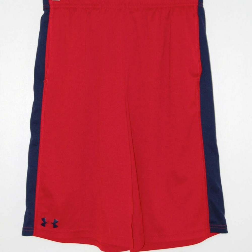 Red and Navy Under Armour Shorts.  Youth L.